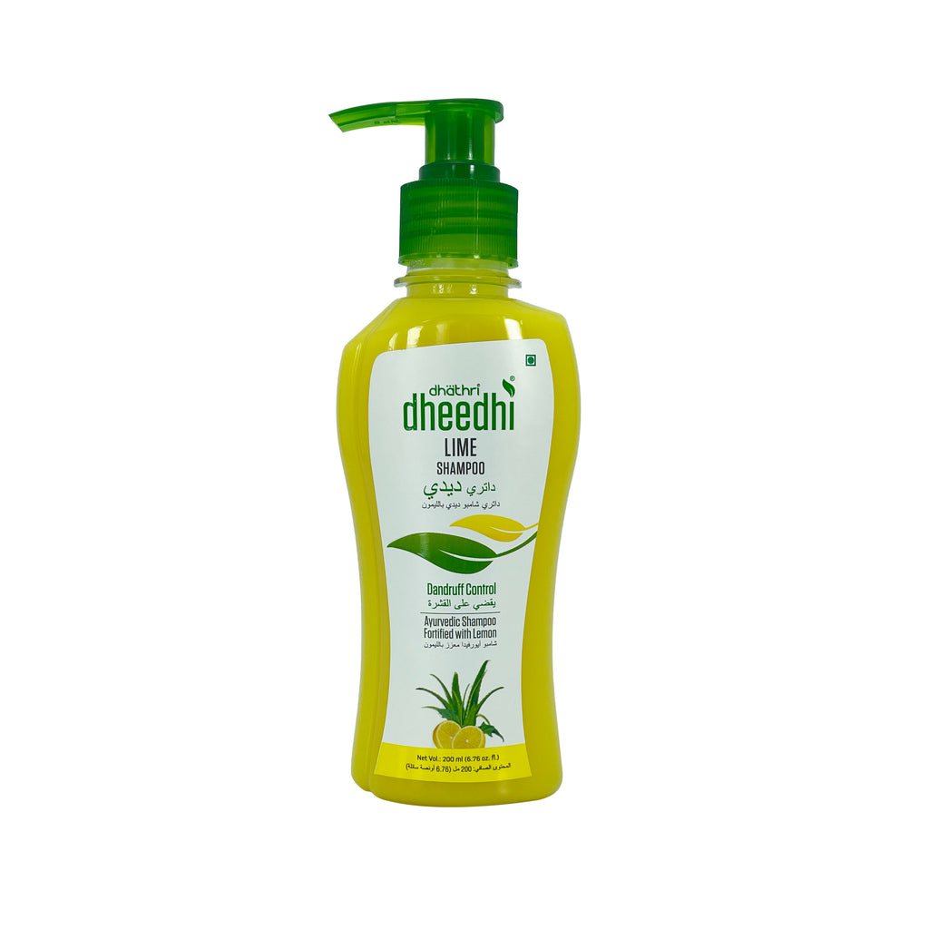 Dhathri  Dheedhi Lime Shampoo - Dandruff Control  - With Lemon  - Preventing Dandruff and Scalp Itching  - 200ml