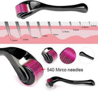 Menqshahayd Derma Roller - For Anti Ageing Skin & Skin Tightening - Skin Rejuvenation & Reducing Wrinkles Scars    - Black