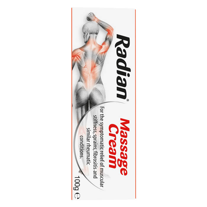 Radian Massage Cream For Relief of Muscular Stiffness, Sprains, Fibrostis and Similar Rheumatic Conditions - 100 g
