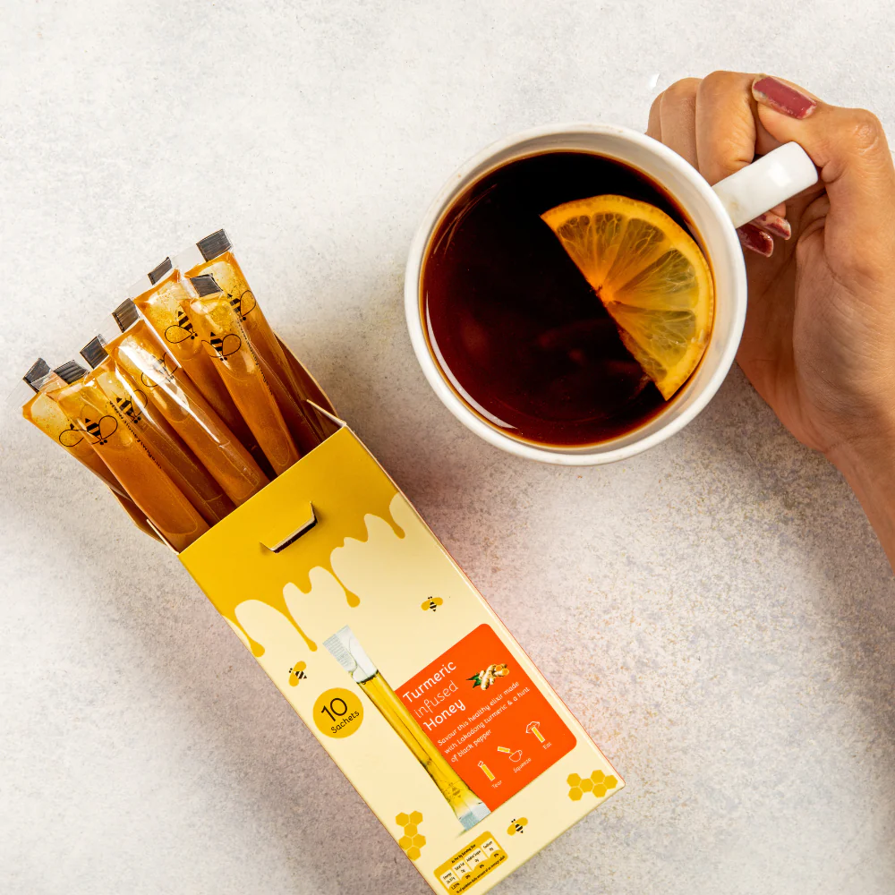 Honey Twigs  Ginger Infused Honey - Best Ingredients, High Quality & No Added Sugar - 3 x 8 g