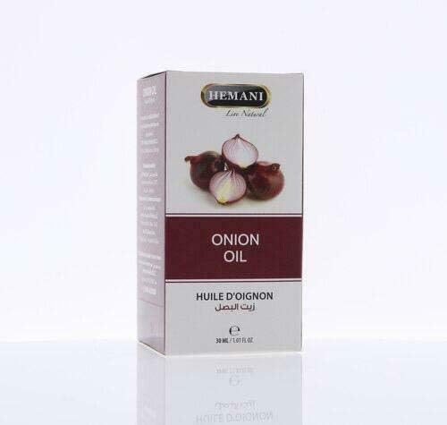 Hemani Onion Oil -Contains onion extract, rich in sulfur and antioxidants, which helps to strengthen hair and promote healthy growth.-Improves scalp health by stimulating blood circulation and reducing dandruff and dryness.-30ml