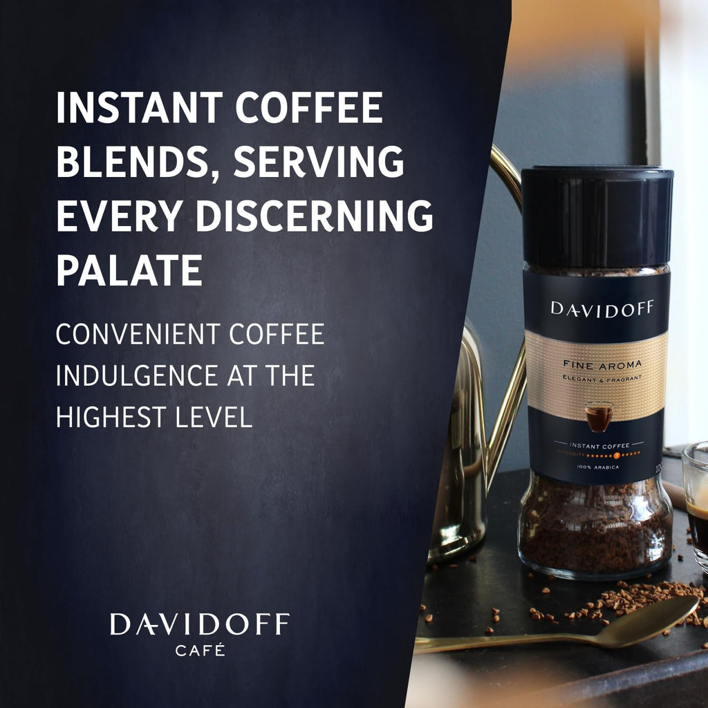 Davidoff Instant Coffee Fine Aroma  - Finest Coffee Beans - Premium Coffee Experience - 100 g