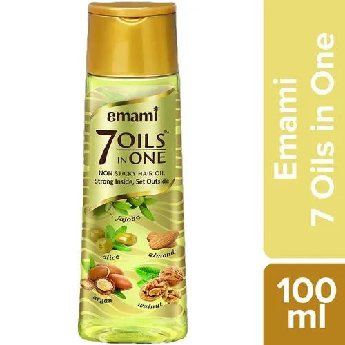 Emami 7 in 1 Non Sticky Hair Oil - Reduce Hair Fall  - Promotes Hair Growth - 100 ml