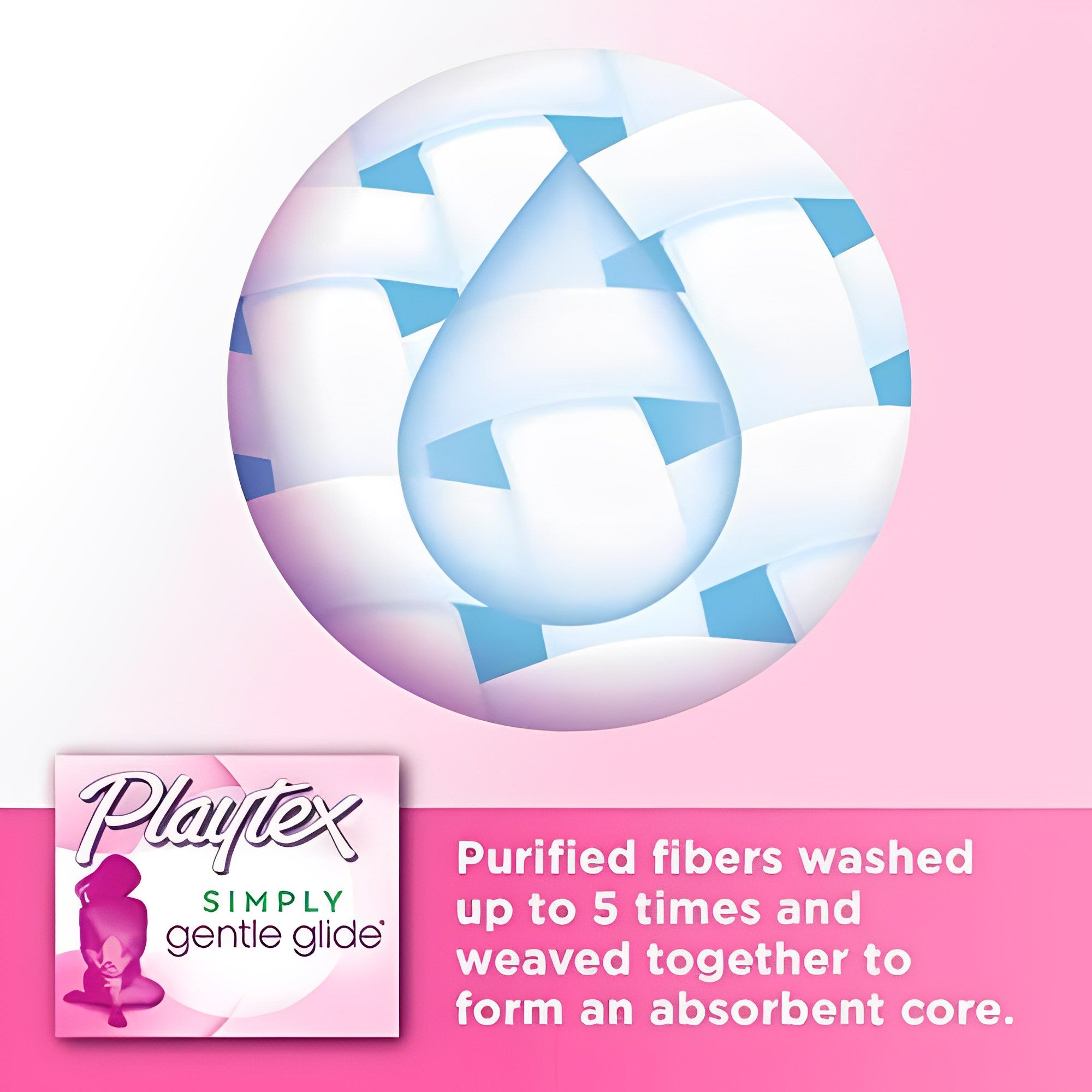 Playtex Simply Gentle Glide Regular Absorbency Tampons - Fragrance Free - Simple.Gentle.Reliable - 16 Tampons with Free Plastic Applicator - White