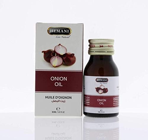 Hemani Onion Oil -Contains onion extract, rich in sulfur and antioxidants, which helps to strengthen hair and promote healthy growth.-Improves scalp health by stimulating blood circulation and reducing dandruff and dryness.-30ml
