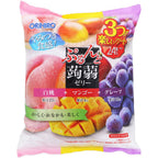 Orihiro Konjac Jelly White Peach, Mango & Grape- Konnyaku Jelly- Delicious Healthy Snack- Low Calorie - 24x20g (Total of 480g)