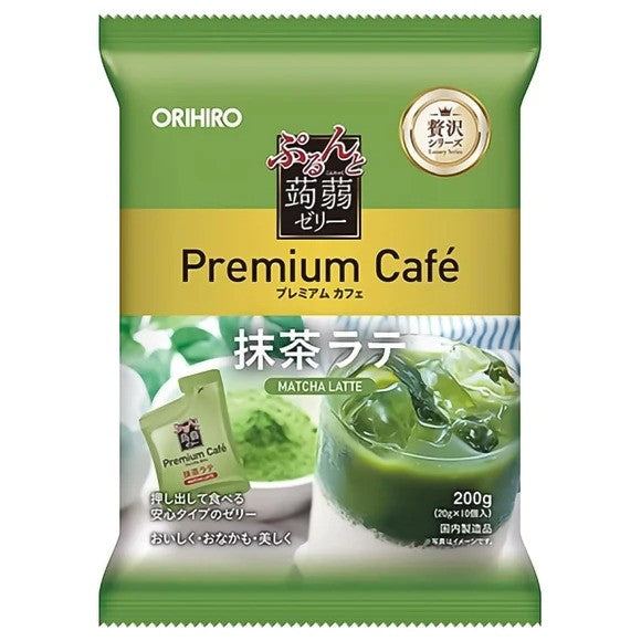 Orihiro Konjac Jelly Premium Matcha - Low Calorie - Gelatin Free - 10x120g (Total of 200gm)