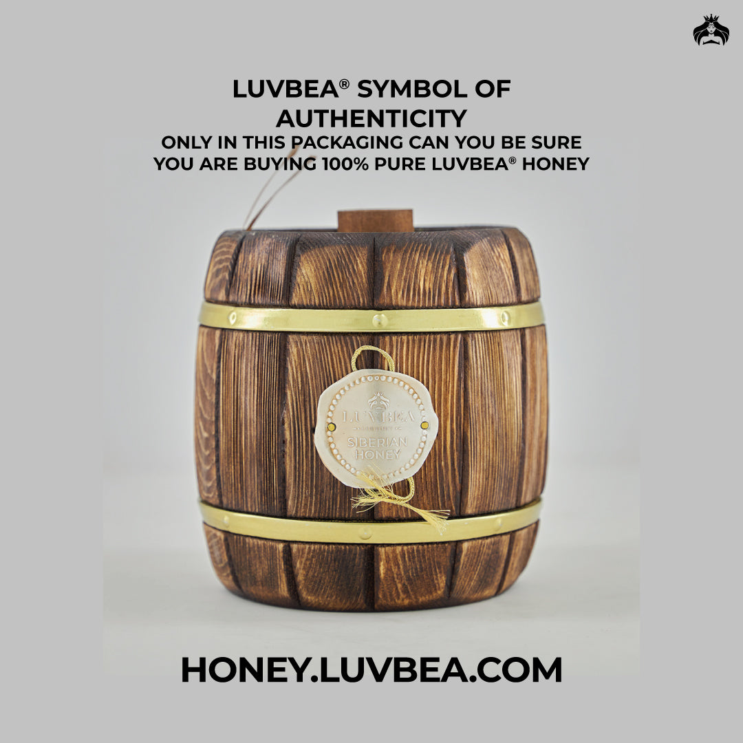 Luvbea Natural Siberian Linden Honey - Award-Winning, Pure & Natural Honey - Wooden Barrel Aged - 750 grams