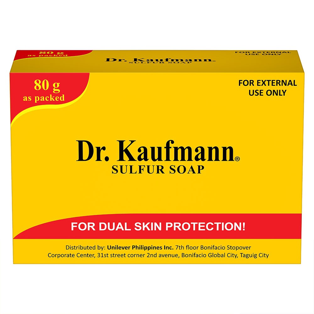 Dr. Kaufmann Medicated Sulfur Soap Bar - For Dual Skin Protection - Combats Skin Issues like Acne, Pimples, Eczema - 80 g