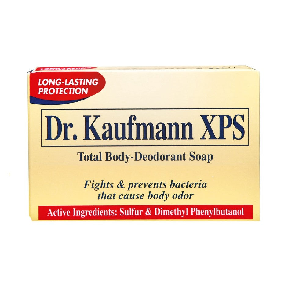 Dr. Kaufmann XPS Total Body Deodorant Soap - Fights and Prevents Bacteria That Cause Body Odor - Long Lasting Protection - With Sulphur and Dimethyl Phenylbutanol- 80 g