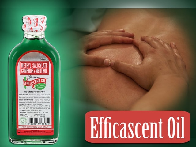 Efficascent Essential Oil Methyl Salicylate Camphor Menthol - For Back Pain, Muscle Pain, Joint Pain, Headache, Cramps, Sprains - 50 ml