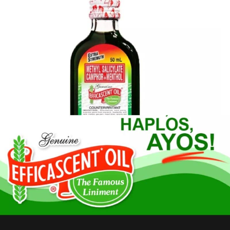 Efficascent Essential Oil Extra Strength Methyl Salicylate Camphor Menthol - For Back Pain, Muscle Pain, Joint Pain, Headache, Cramps, Sprains - 50 ml