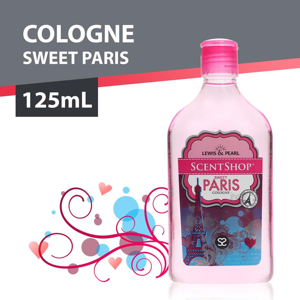 Lewis & Pearl Scentshop Sweet Paris Cologne  - Womens Perfume  - Sweet and Long Lasting Scent - Gentle and Safe for Sensitive Skin - Dermatologically Tested - 125 ml