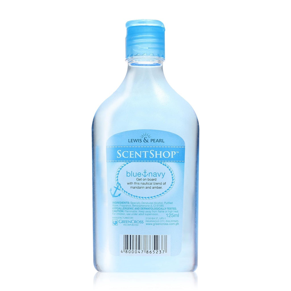 Lewis & Pearl Scentshop Blue Navy Cologne  - Mens Perfume  - Strong and Long Lasting Scent - Gentle and Safe for Sensitive Skin - Dermatologically Tested - 125 ml
