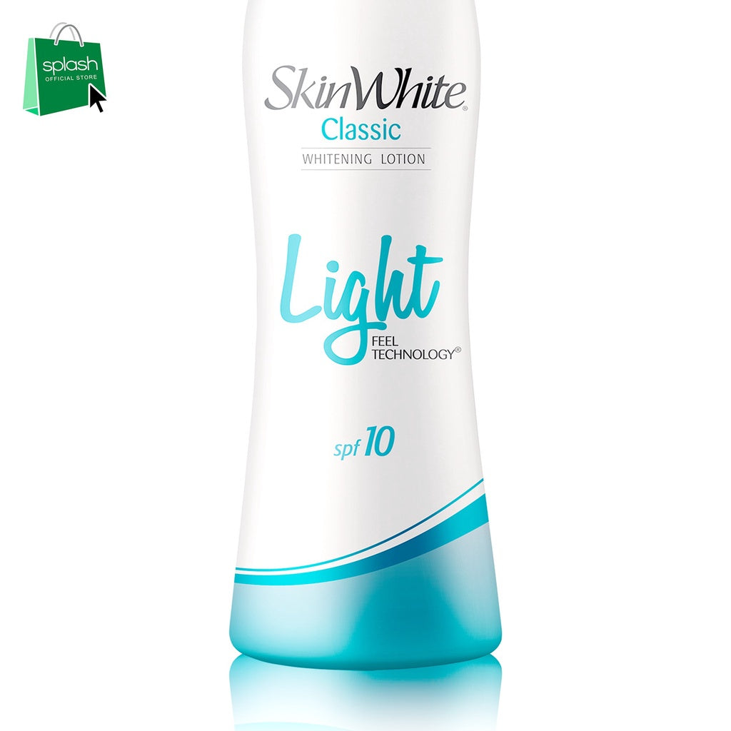 Skin White Whitening Lotion Classic SPF 10  - Light Feel Technology - For Lighter, Softer and Healthier Skin - Easily Absorbed By The Skin - With Cooling Sensation - 200ml
