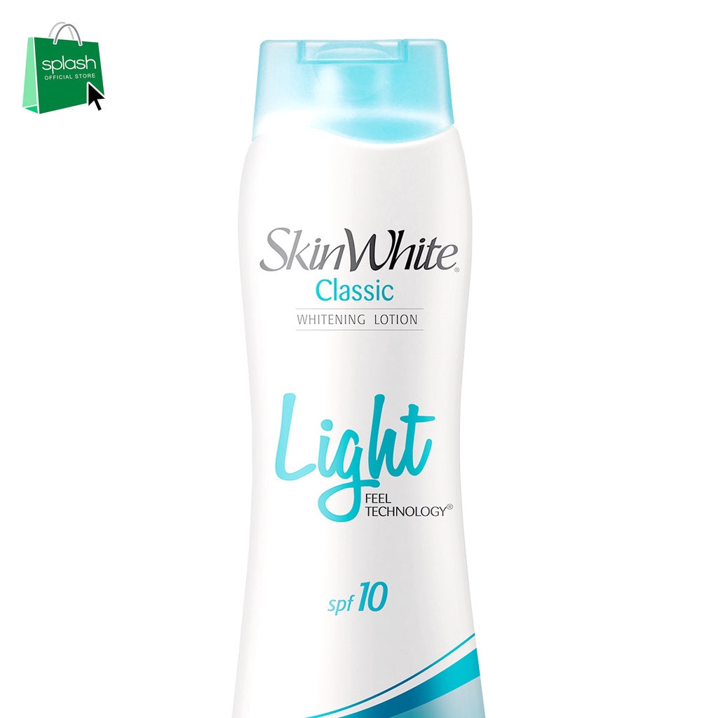 Skin White Whitening Lotion Classic SPF 10  - Light Feel Technology - For Lighter, Softer and Healthier Skin - Easily Absorbed By The Skin - With Cooling Sensation - 200ml