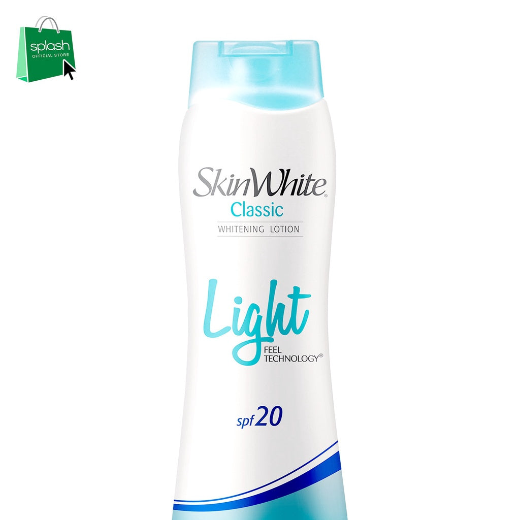 Skin White Whitening Lotion Classic SPF 20 - Light Feel Technology - For Lighter, Softer and Healthier Skin - Easily Absorbed By The Skin - With Cooling Sensation - 200ml