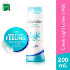 Skin White Whitening Lotion Classic SPF 20 - Light Feel Technology - For Lighter, Softer and Healthier Skin - Easily Absorbed By The Skin - With Cooling Sensation - 200ml