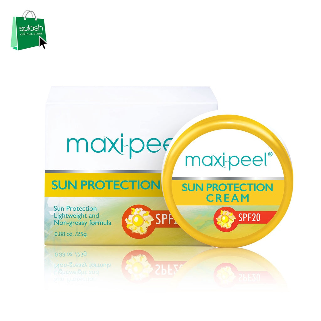 Maxipeel Sun Protection Cream  - With SPF 20 - Lightweight and Non-Greasy Formula - For Day Use - 25g