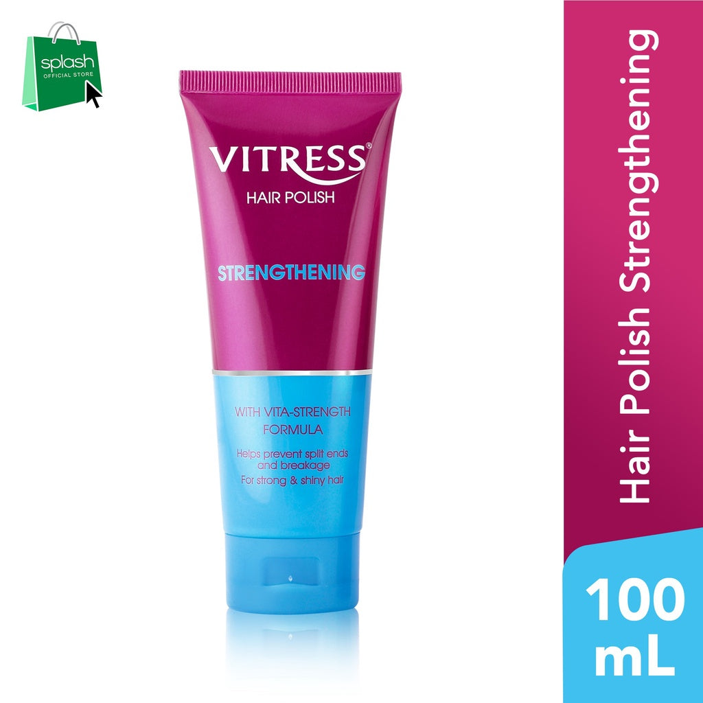 Vitress Hair Polish Strengthening - Vita-Strength Formula - Prevents Split Ends & Breakage - For Strong and Shiny Hair - 100 ml