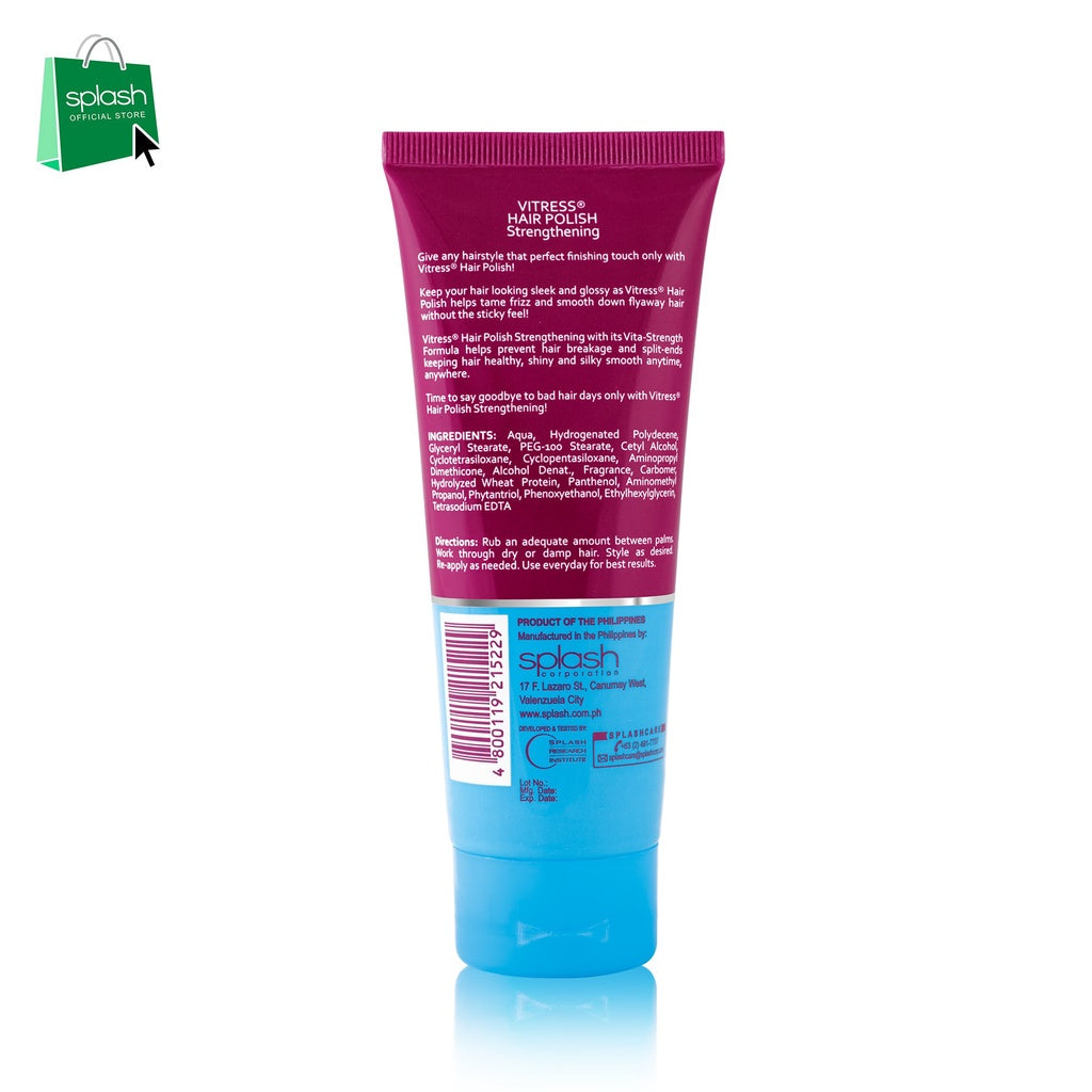 Vitress Hair Polish Strengthening - Vita-Strength Formula - Prevents Split Ends & Breakage - For Strong and Shiny Hair - 100 ml