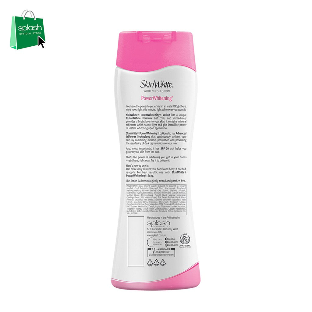 Skin White Whitening Lotion Power Whitening SPF 20 - Whitens Skin Instantly - With Advance TriPower Technology - 200ml