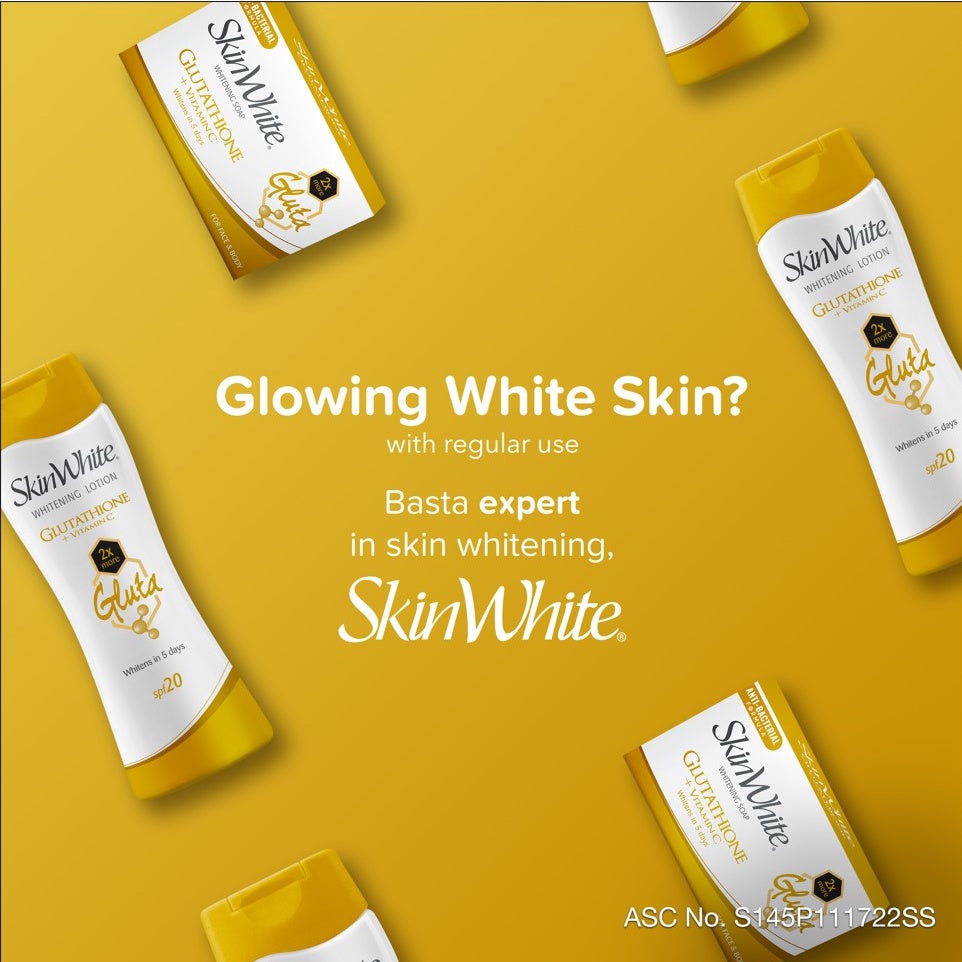Skin White Whitening Glutathione + Vitamin C - For Face & Body - Whitens Skin in 5 Days - 2x More Gluta - 90gm