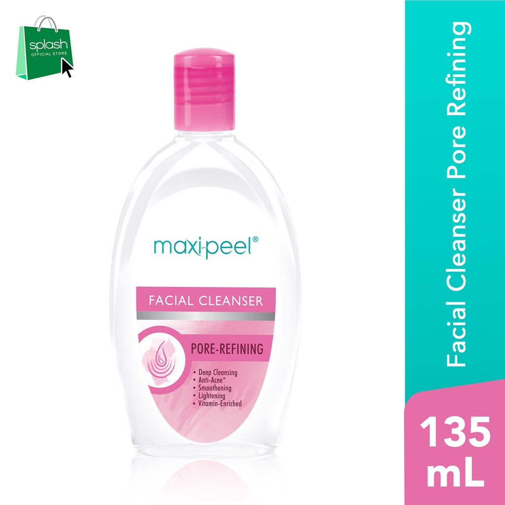 Maxipeel Facial Cleanser Pore Refining Cleanser  - Deep Cleansing and Vitamin-Enriched - Anti-Acne, Smoothening and Lightening - 135ml