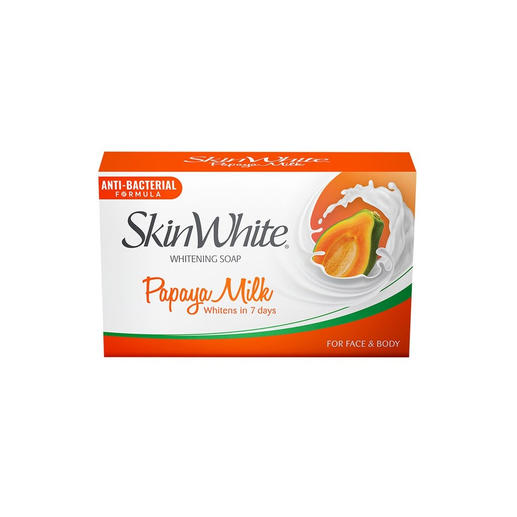 Skin White Whitening Bath Soap Papaya Milk - For Face & Body - For Soft & White Skin - Whitens Skin in Just 7 Days - 90g