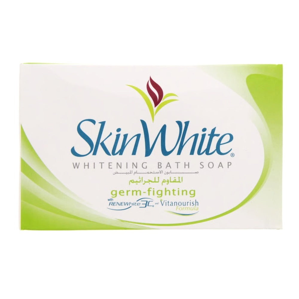 Skin White Whitening Bath Soap Germ-Fighting - With ReneWhite 3C & Vitanourish Formula - For Clearer Skin in as Early as 2 Weeks - 135g
