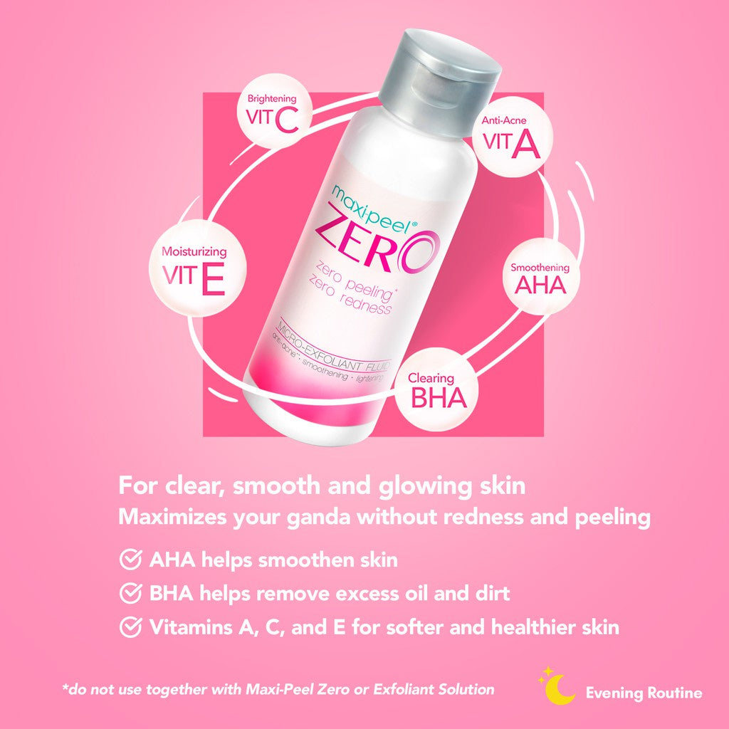 Maxipeel Zero - Zero Peeling - Zero Redness - Micro-exfoliant Fluid - Anti-acne, Smoothening and Lightening -  50ml