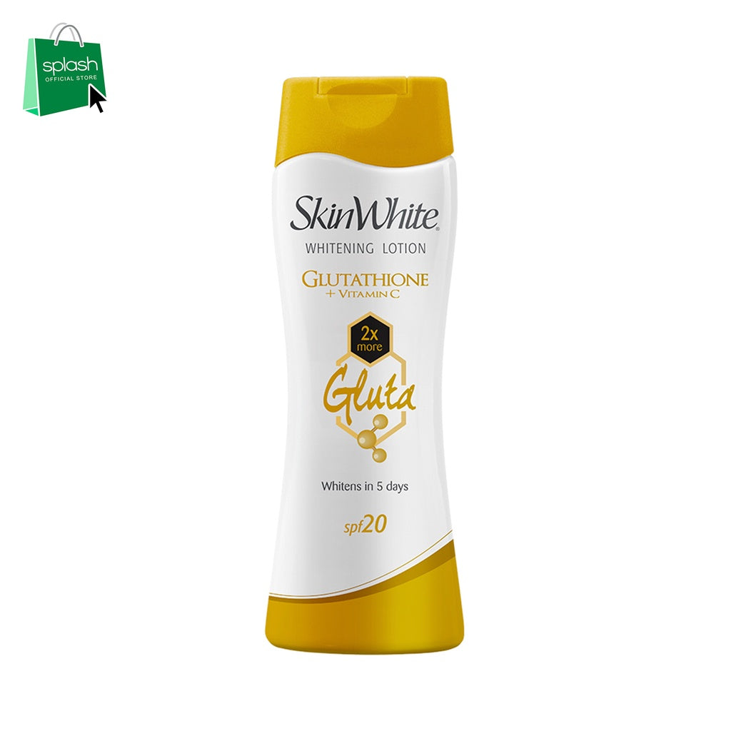 Skin White Whitening Lotion Glutathione + Vitamin C SPF 20 - Whitens Skin in 5 Days - 2x more Gluta - Solution to a Glowing White Skin - Lightens, Repairs & Nourishes Your Skin -  200ml
