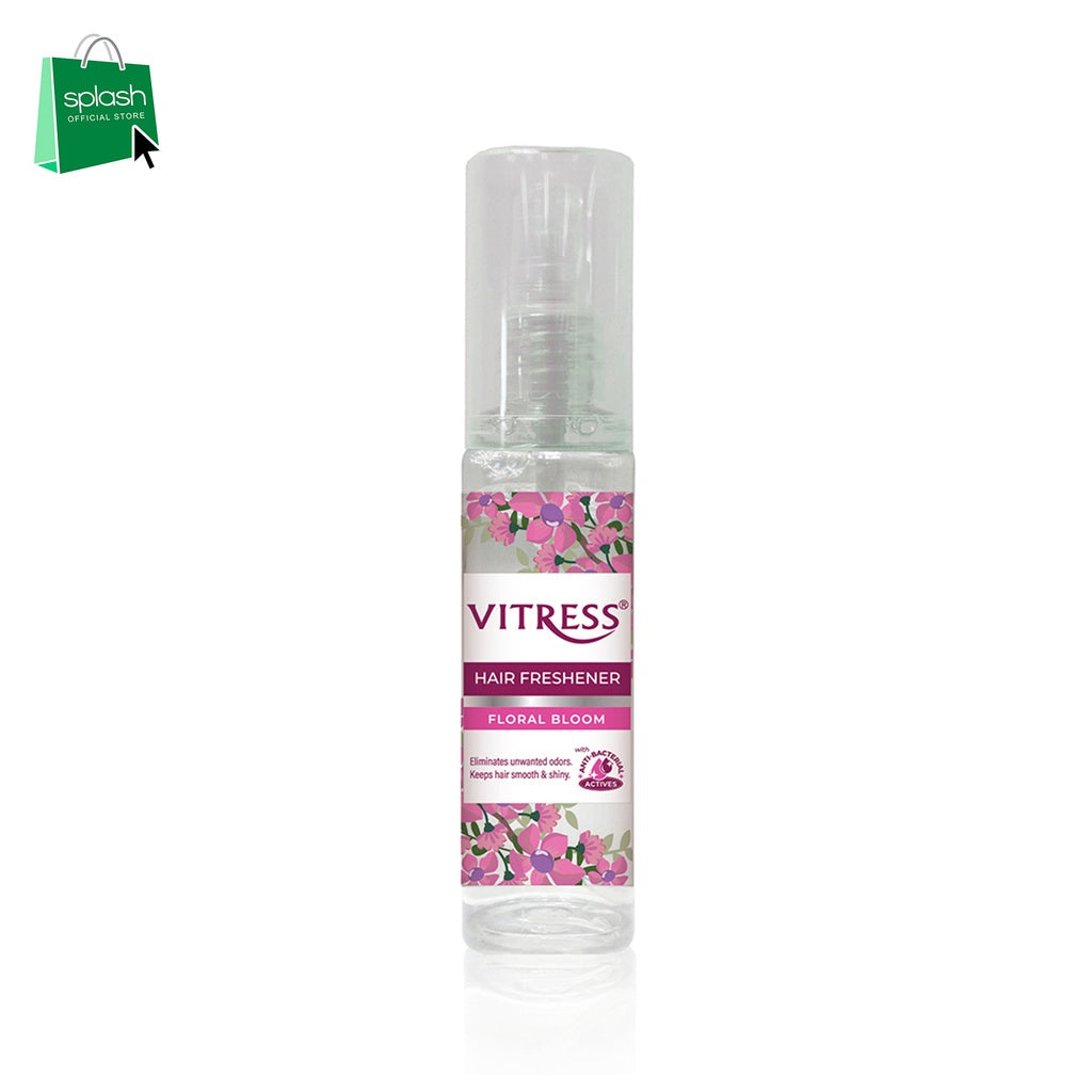 Vitress Hair Freshener Floral Bloom - Eliminates Unwanted Odors - Keeps Hair Smooth & Shiny - With Anti-Bacterial Actives - 100ml