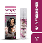 Vitress Hair Freshener Floral Bloom - Eliminates Unwanted Odors - Keeps Hair Smooth & Shiny - With Anti-Bacterial Actives - 100ml