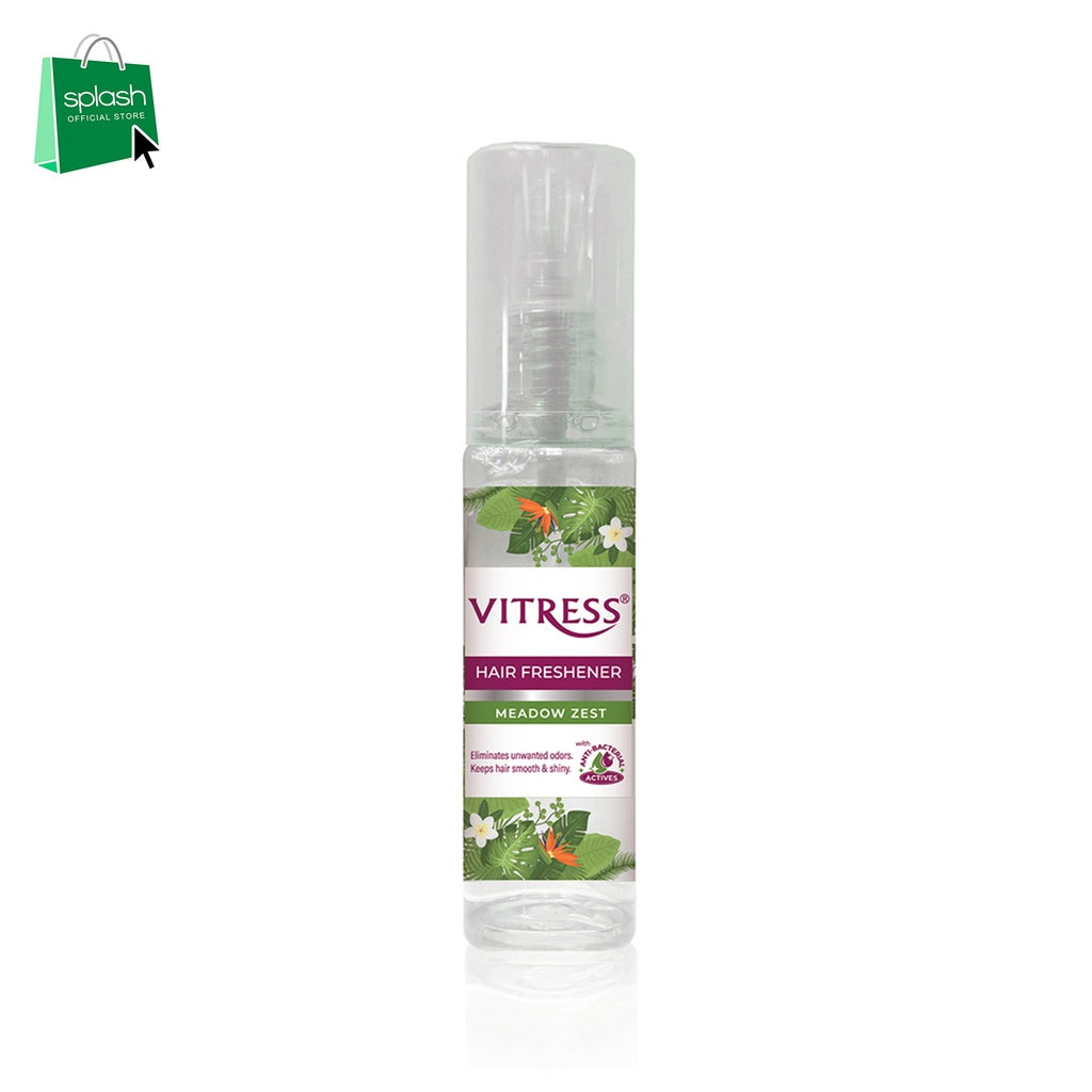 Vitress  Hair Freshener Meadow Zest  - Eliminates Unwanted Ordors - Keeps Hair Smooth & Shiny - With Anti-Bacterial Actives -  100ml