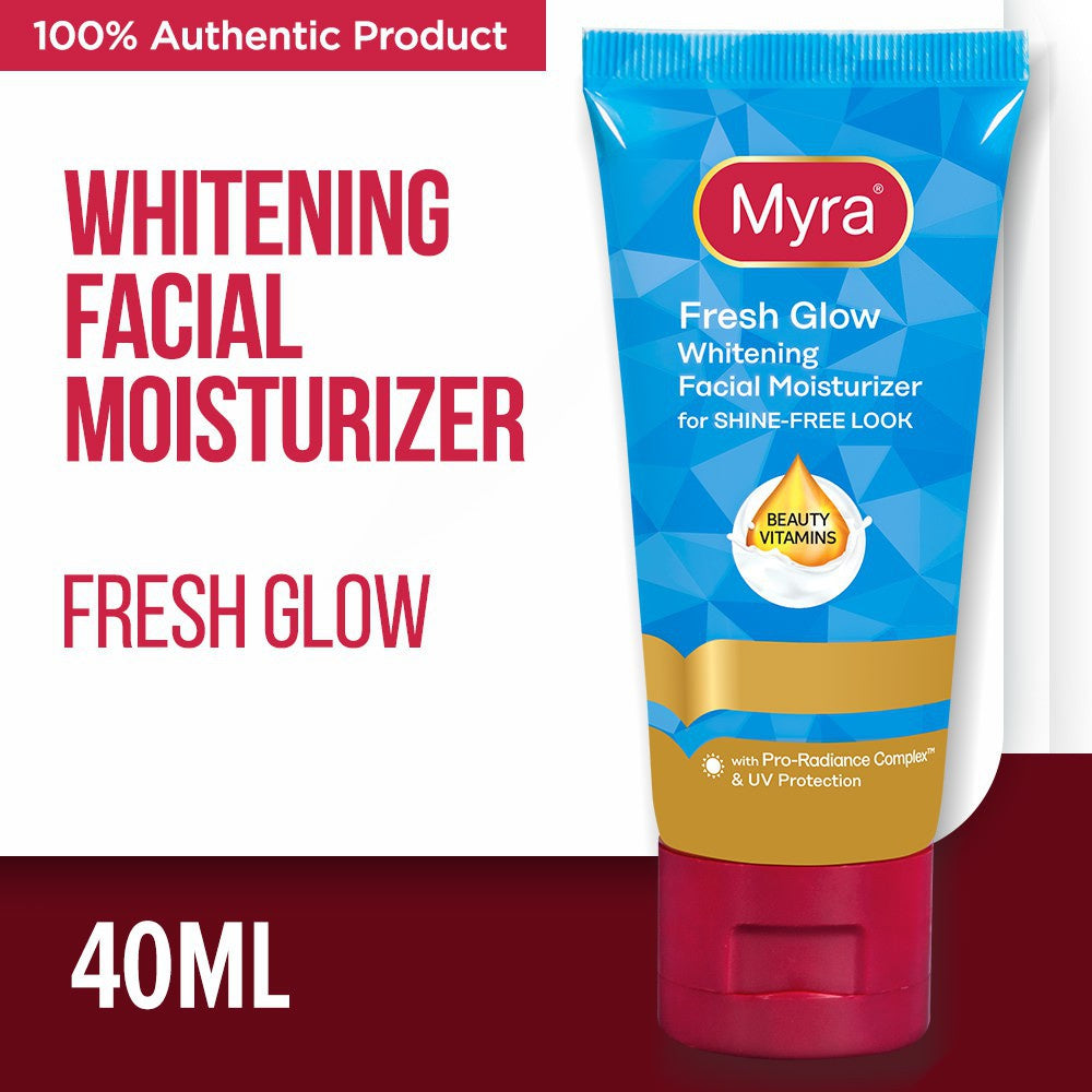 Myra Fresh Glow Whitening Facial Moisturizer - With Pro-Radiance Complex & UV Protection - For Shiney Look - Moisturizes for Smooth, Healthy & White Skin -  40ml