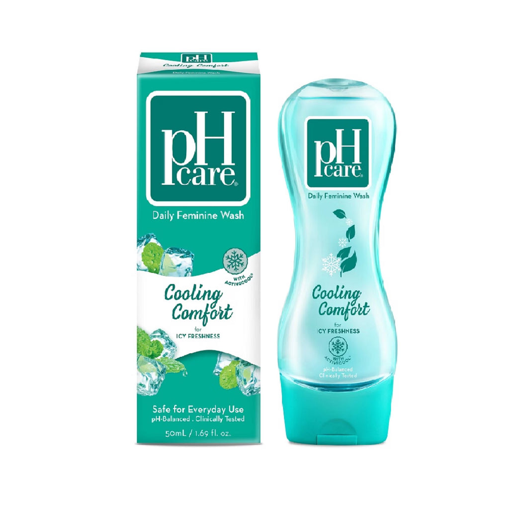 pH care  Daily Feminine Wash Cooling Comfort  - For Icy Freshness - With Active Cool - Safe for Everyday Use - pH-Balanced & Clinically Tested - 50ml
