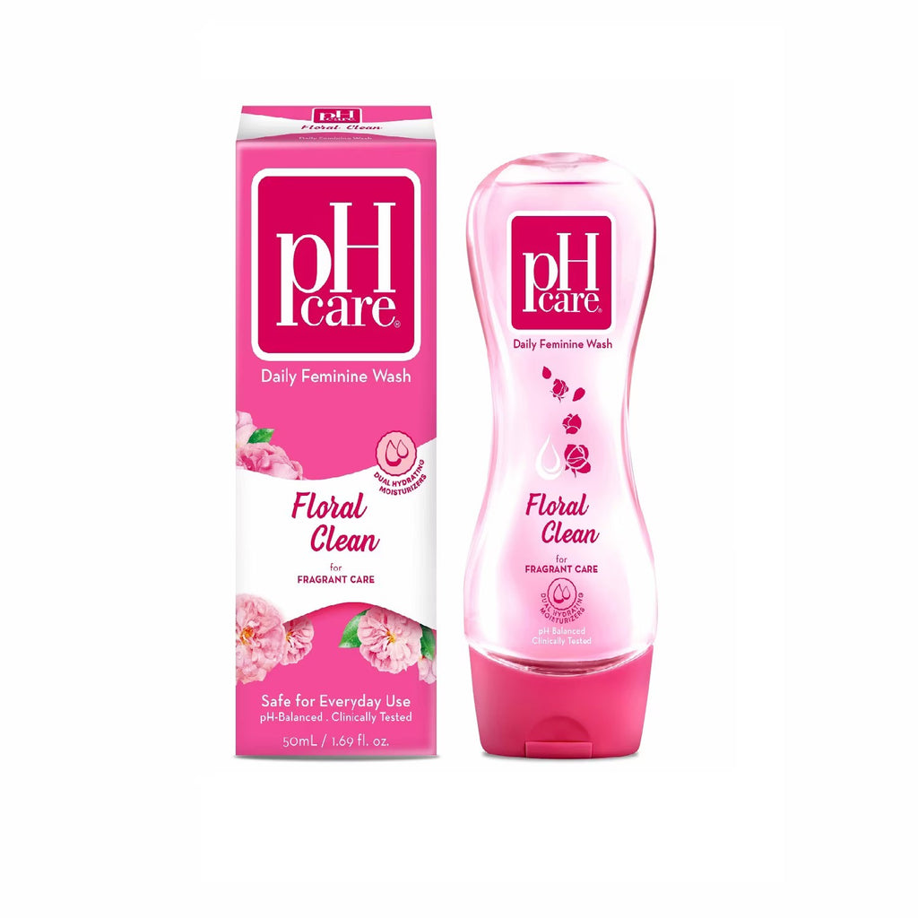 pH care Daily Feminine Wash Floral Clean  - For Fragrant Care - Dual Hydrating Moisturizer - Safe for Everyday Use - pH-Balanced & Clinically Tested - 50ml