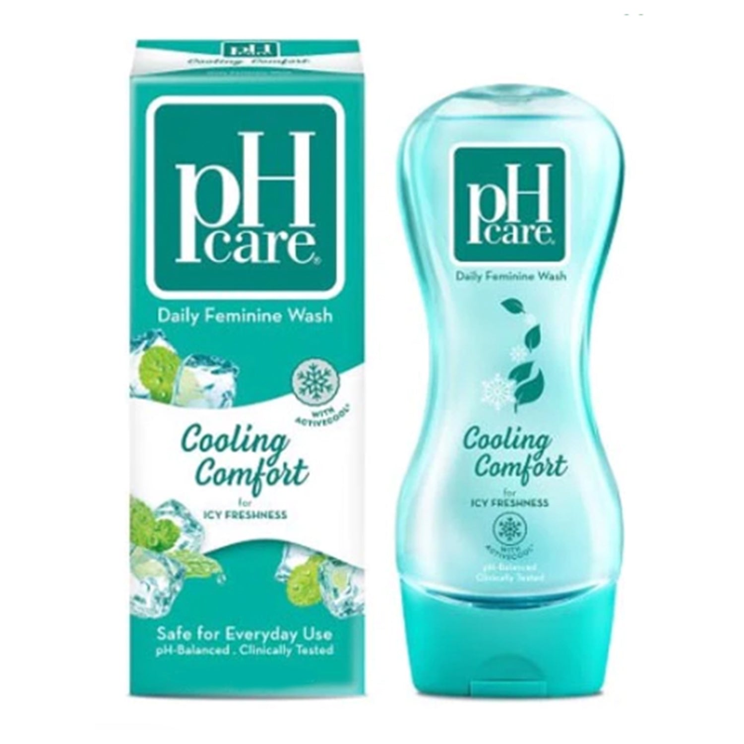 pH care  Daily Feminine Wash Cooling Comfort  - For Icy Freshness - With Active Cool - Safe for Everyday Use - pH-Balanced & Clinically Tested - 250ml