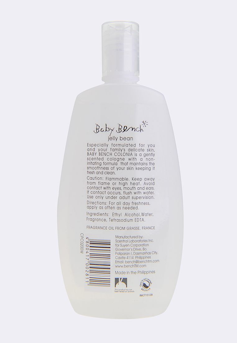 Bench Baby Cologne Scent Jelly Bean  -  Playful and Sweet Fragrance - Gently Scented Cologne For Babies - Long Lasting Fragrance - Dermatologically & Clinically Tested - 200 ml