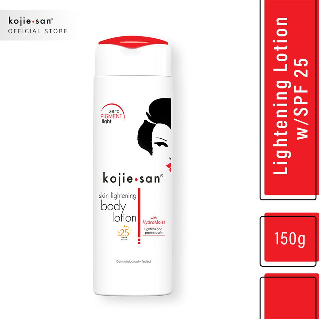 Kojiesan Skin Lightening Body Lotion SPF 25  - With HydroMoist  - Light, Non Greasy Softening Fomula - UVA/UVB Protection - Zero Pigment Light Technology - 250g