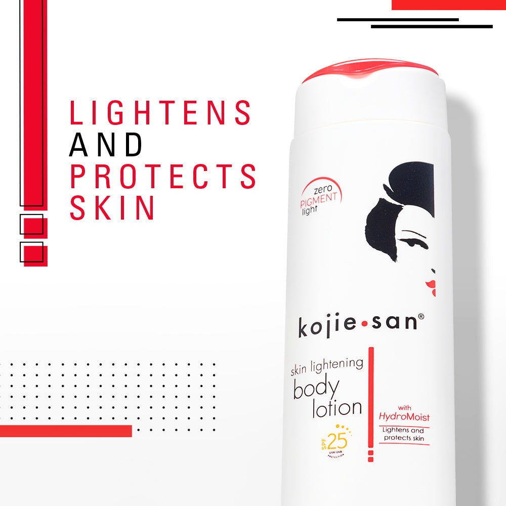 Kojiesan Skin Lightening Body Lotion SPF 25  - With HydroMoist  - Light, Non Greasy Softening Fomula - UVA/UVB Protection - Zero Pigment Light Technology - 250g