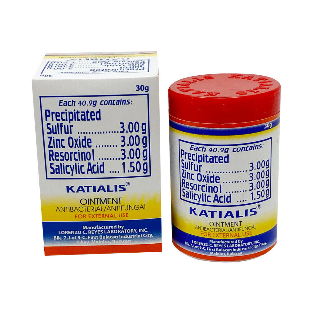Katialis Ointment Antibacterial/Antifungal - Treats Eczema, Insect Bites, Pimples, Dandruff, Ringworm - Clinically Proven Effective Cure for Prickly Heat -  30 g