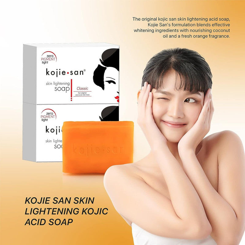 Kojiesan Skin Lightening Soap | For a Lighter and Even Tone Skin | Fights Dark Spots, Scars and Age Spots | Promo 2 Pack x 135 g