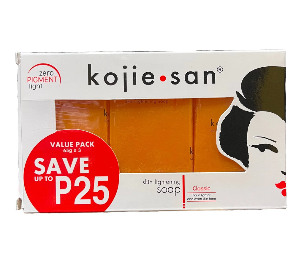 Kojiesan Skin Lightening Soap | For a Lighter and Even Tone Skin | Fights Dark Spots, Scars and Age Spots | Promo 3 Pack x 65 g
