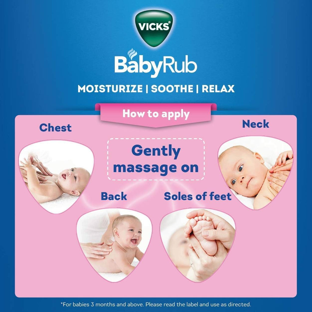 Vicks Baby Rub  - Soothing Aromatherapy - Dermatologist Tested-50 ml