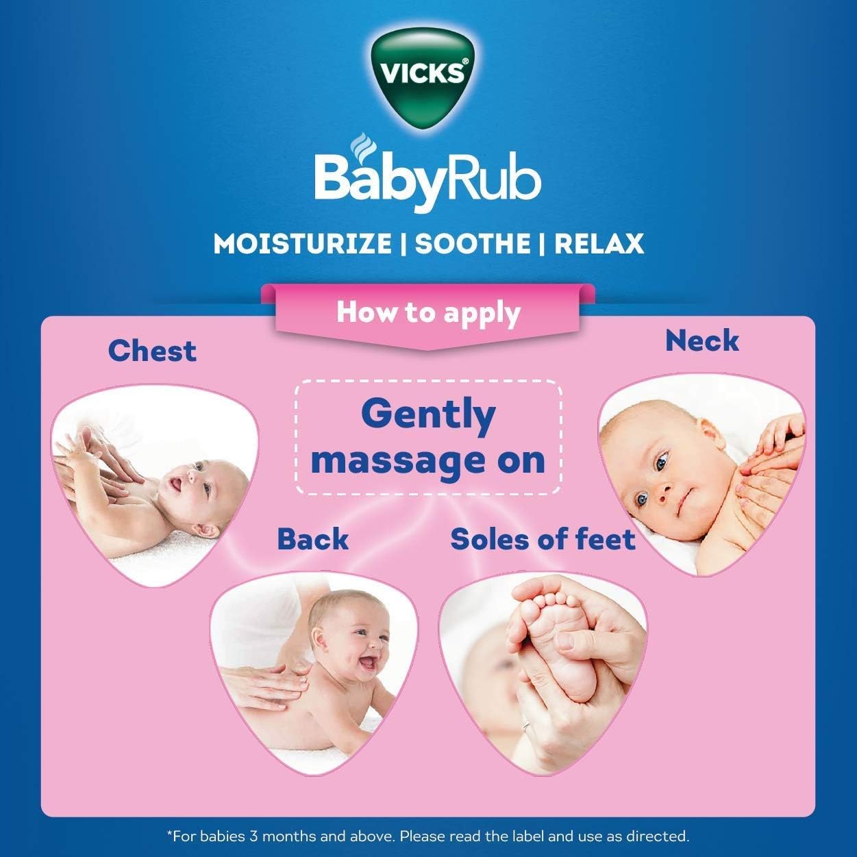Vicks Baby Rub  - Soothing Aromatherapy - Dermatologist Tested-50 ml