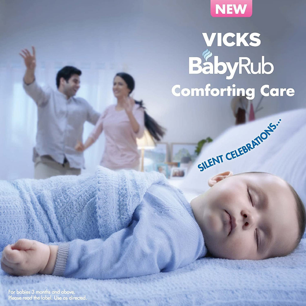 Vicks Baby Rub  - Soothing Aromatherapy - Dermatologist Tested-50 ml