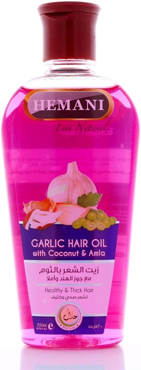 Hemani Garlic Hair Oil-Garlic Infused-Scalp Health-Hair