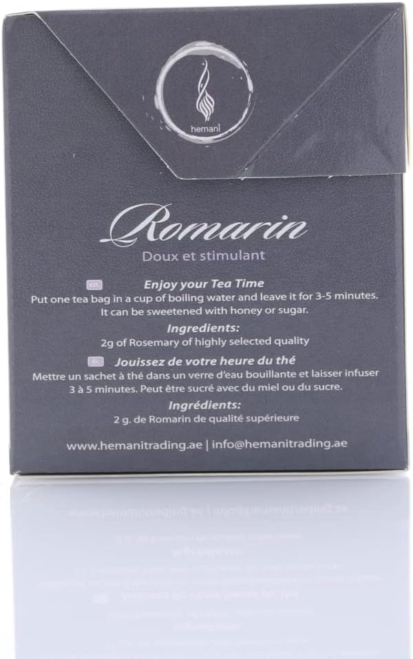 Hemani Rosemary Herbal Tea - Sweet & Stimulating - Aromatic Mouth Freshner Supports Digestion   - 20 Tea Bags - 40gms